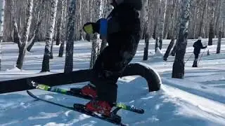 Jumping on the ski