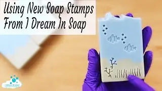Making easy and fun cold process soap designs with NEW soap stamps from I Dream In Soap.