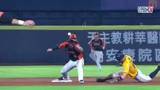09/06 統一 VS 中信 九局下，岳政華短打，潘傑楷接到傳往二壘並沒有刺殺到宋晟睿，統一提出挑戰，經輔助判決後改判為out