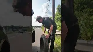 Flat tire for the Seminarians. You know the feeling!