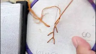punto pluma, Puntadas para bordar, bordado fácil, bordado para principiantes.