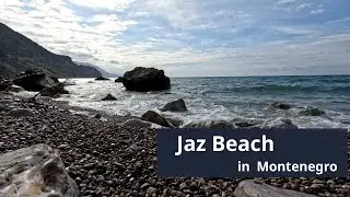 JAZ-ПЛЯЖ ЗИМОЙ 4K. ЧЕРНОГОРИЯ СЕГОДНЯ. Пляж ЯЗ. Montenegro today. Jaz beach in winter Черногории.