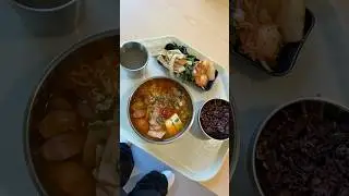 Korean Army Stew Lunch, delicious with purple rice 🍚