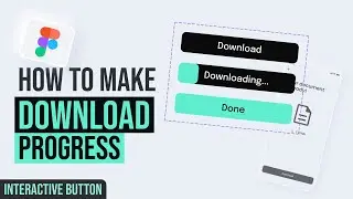 Download Progress Bar Button | Figma Interactive Components