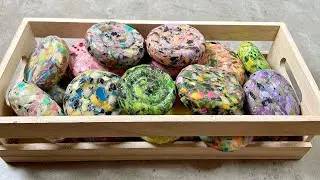 RECYCLED SOAP ASMR Relaxing video АСМР мыло Резка залипушек