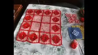 Вязание Салфетки из мотивов на филейной сетке