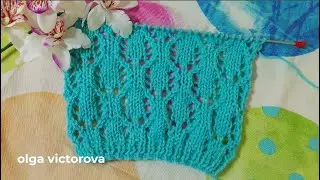 КОНФЕТКА, А НЕ У УЗОР! АЖУРНЫЙ УЗОР СПИЦАМИ, схема, описание 1116 Узоры спицами KNITTING PATTERNS