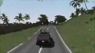 SUV jumps a tractor