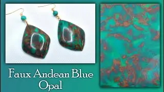 Faux Andean Blue Opal Polymer Clay Earring Tutorial