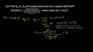 Problem 2:Steady State Error Coefficients/Constants(English)