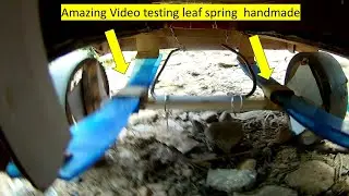 Testing leaf spring Homemade cardboard car