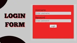 Login form design using html and css | web development | html/css practice
