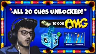 8 Ball Pool – Unlocking ALL 20 Legendary Cues with 10,000 Cash in Subscriber’s Account! 🔥🎱