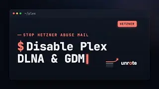 Hetzner Abuse email: How to disable DLNA and GDM using Plex GUI