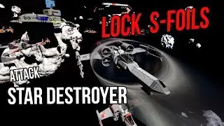 Rebel FIGHTER WINGS BATTLE an Imperial Star Destroyer - SPACE ENGINEERS