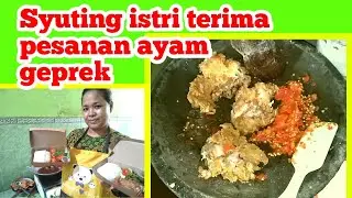 Syuting sekalian bantu istri masak terima orderan ayam geprek // usaha ayam geprek