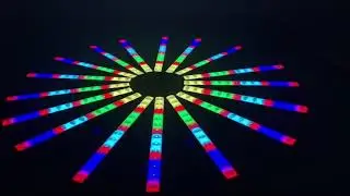 12 3W warm white 72 full-color RGB auxiliary light sources monochromatic marquee with background