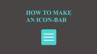 How to Create a Menu Icon Using HTML and CSS|Icon Bar Using HTML and CSS