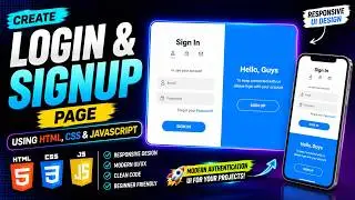 Creating a Responsive Login & Signup Page (HTML, CSS, JavaScript)