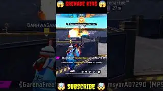 FREE FIRE 🔥 1 VS 2 CLUTCH WITH GRENADE 🤡 + EVO MP5 GUN 🔫 || GRENADE KING 👑💖 #shorts