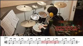 Santa Claus Is Comin' To Town - Joy Lapps & Larnell Lewis (Drum Cover) Drum score