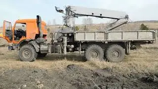 КамАЗ-манипулятор, как работать! Пробую в действии интересную технику