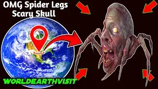 😱 omg spider legs scary skull on google maps and google earth 🌎 #video #viral #worldearthvisit