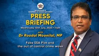 Dr Roodal Moonilal, MP during the Opposition Press Conference