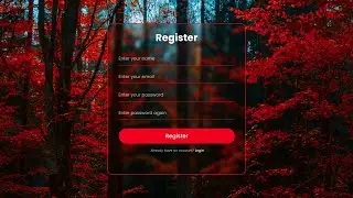 Responsive Register Form Glassmorphism Effect using Flutter | Flutter UI | Flutter Beginner tutorial