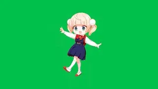 9mm go bang dance girl - shigure ui loli dance green screen