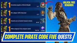 Fortnite Complete Pirate Code Five Quests - How to EASILY Complete Cursed Sails Quests Challenges