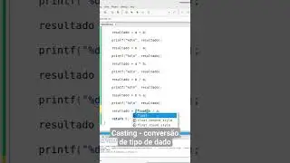 Casting - conversão de tipo de dados