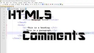 Commenting | HTML5 in 60seconds