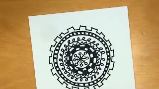Mandala - Black and White - Step 1 of 2