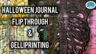 Halloween Journal Flip Through and Gelprinting