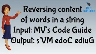 3. Reversing internal content of each word in a string