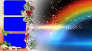 Blue Mat and Vibgyor Background Animated Wedding frame