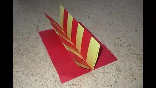 Необычная открытка своими руками из цветной бумаги