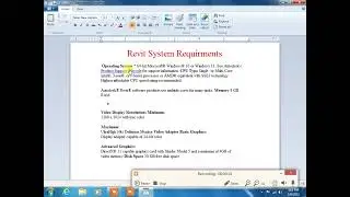 Revit System Requirements Lecture No 2