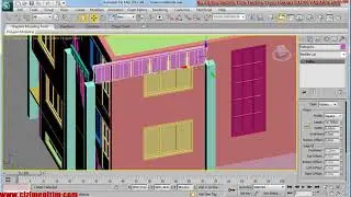 3ds Max Mimari Modelleme-17.11.balkonlara korkuluk ekleme
