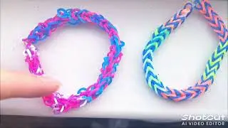 Плетëм браслетик Рыбий хвост РАКЕТА из резиночек/На станке, рогатке