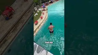 He jumped into the deepest pool in the world! 