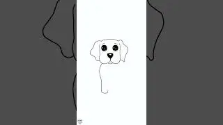 Fun Easy puppy Drawing in Procreate