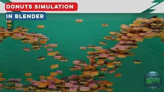 20,000 DONUTS SIMULATION IN BLENDER