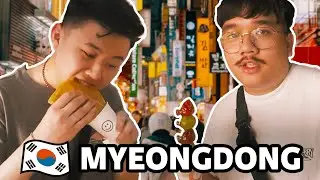Exploring Myeongdong Night Market | EG Seoul Vlog