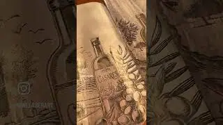 Engraving on Acacia boards done with the 