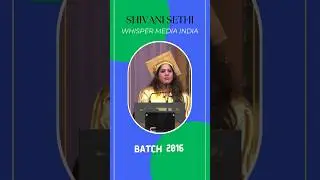 Inspiring Moments at 12th UBS Convocation | Alumna Ms. Shivani Sethi's Motivational Speech