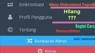 Menu atau tombol Sinkron/ Sinkronisasi Dapodik 2020 B tidak muncul, begini caranya...