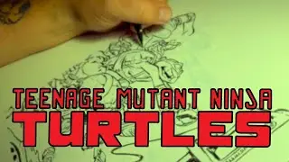 Inking my TMNT #1 variant cover