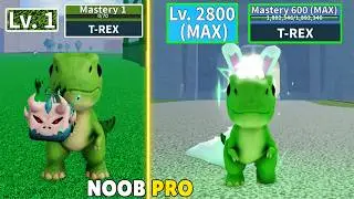 Noob to Max Level As Dino using Only T-Rex Power | Unlocked Fully Mink V4